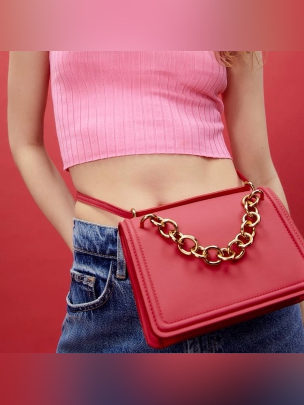 Zara Chain Trim Crossbody NWT!